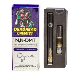 Discover the DMT (Cartridge and Battery) .5mL Deadhead Chemist at PsyMushroom UK, your trusted source for premium psychedelics in the UK. This convenient kit features a pre-filled 0.5mL cartridge with high-purity N,N-DMT and a compatible 510-thread battery for smooth, portable vaping sessions.